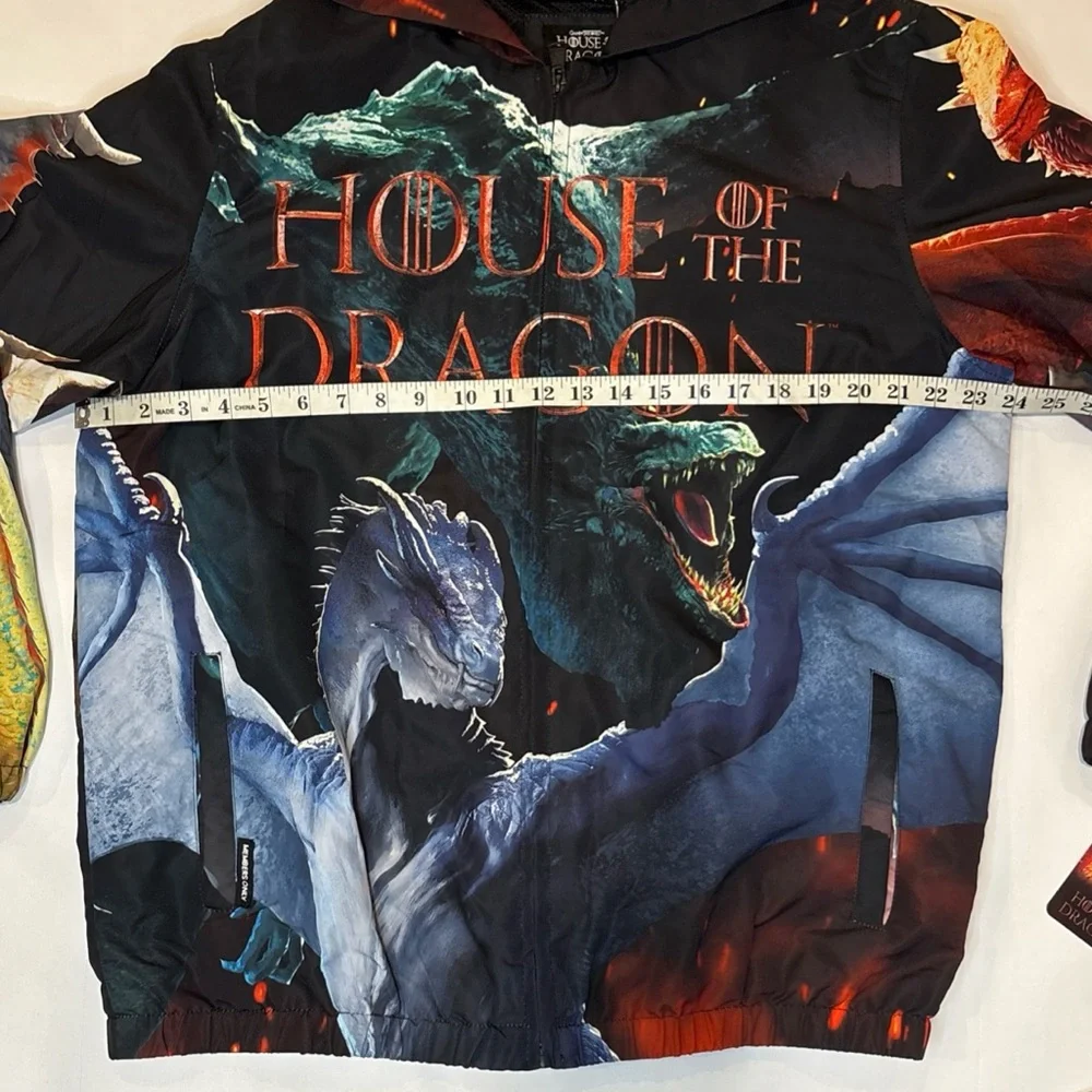 Members Only x House of the Dragon HBO Game of Thrones Windbreaker Men size Larg
